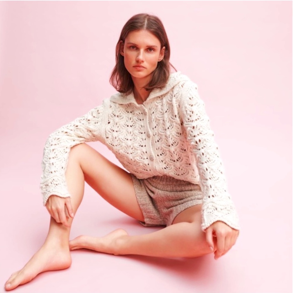 ZARA JEWEL BUTTON KNIT CARDIGAN NWT